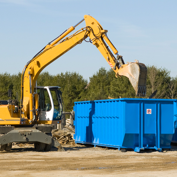 what size residential dumpster rentals are available in Harmony MN